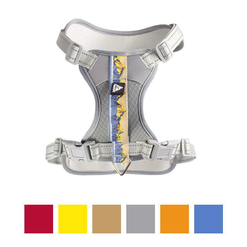 Pet chest harness explosion-proof harness, night reflective, adjustable, with the same dog leash