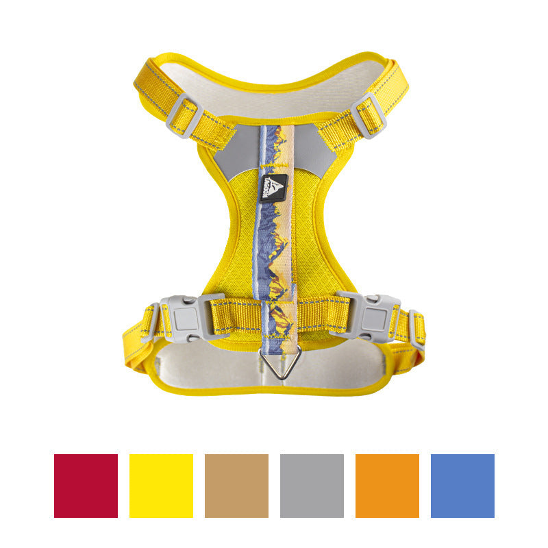 Pet chest harness explosion-proof harness, night reflective, adjustable, with the same dog leash