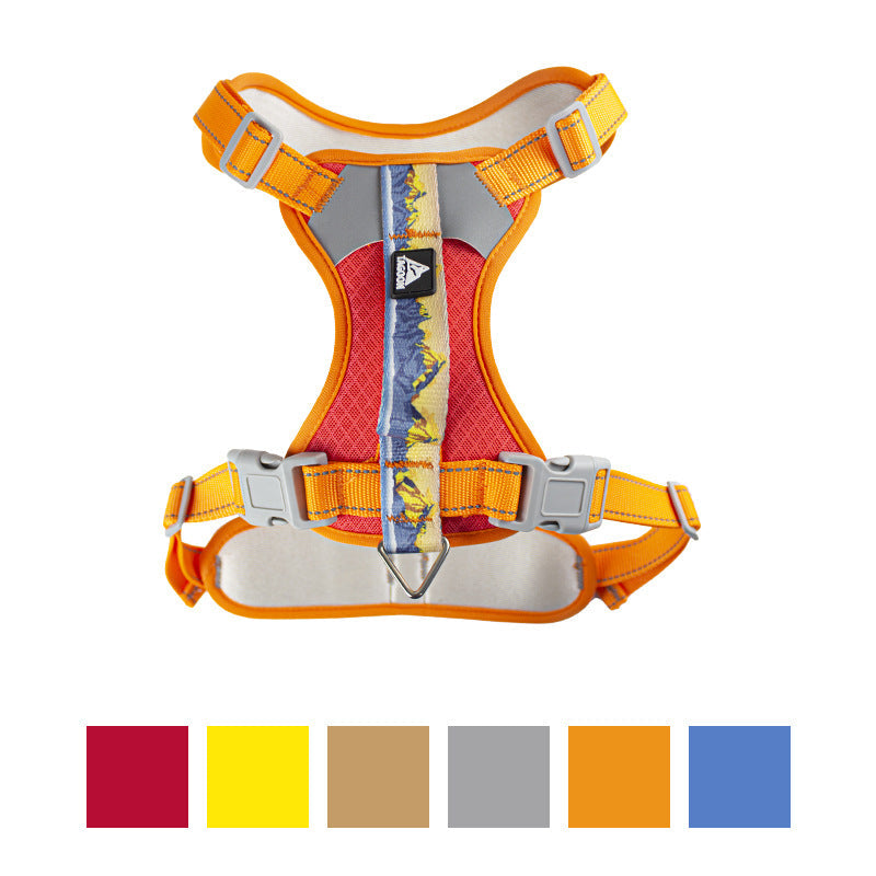 Pet chest harness explosion-proof harness, night reflective, adjustable, with the same dog leash