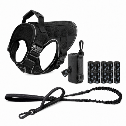 Tactical No-Pull Dog Harness (4 Metal Buckles)