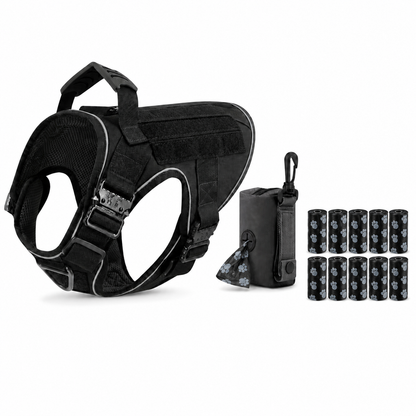 Tactical No-Pull Dog Harness (4 Metal Buckles)