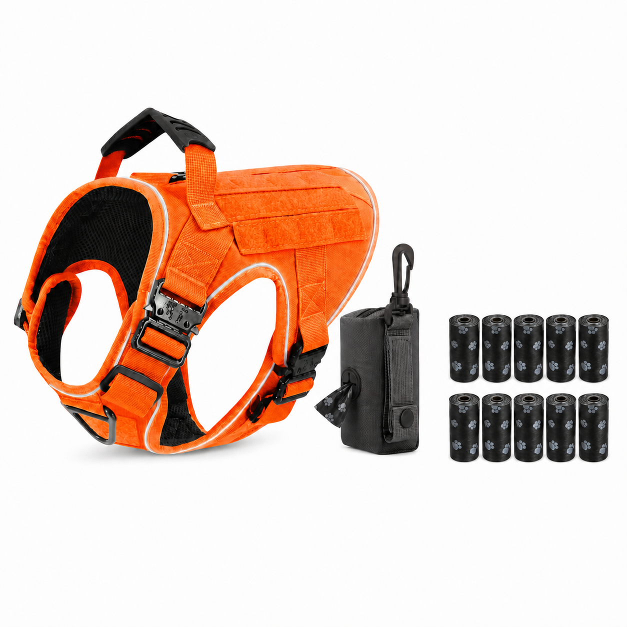 Tactical No-Pull Dog Harness (4 Metal Buckles)