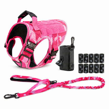 Tactical No-Pull Dog Harness (4 Metal Buckles)