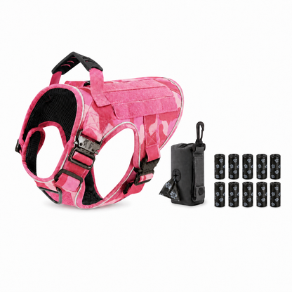 Tactical No-Pull Dog Harness (4 Metal Buckles)