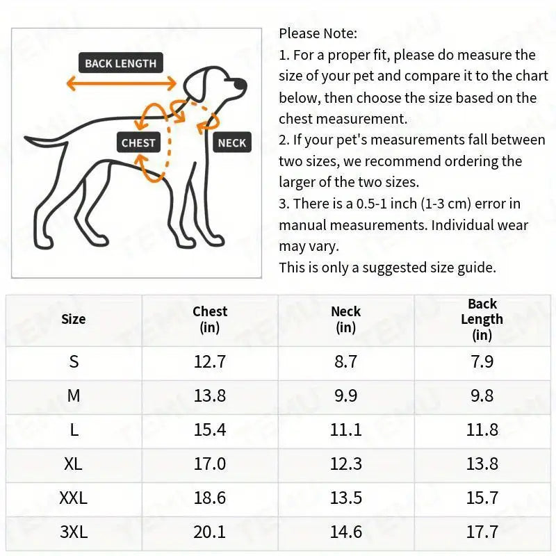 Small to Medium Breeds Reflective Gradient Waterproof Cozy Fleece-Lined Dog Vest - Zip-Up Winter Apparel
