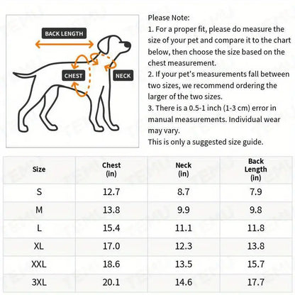 Small to Medium Breeds Reflective Gradient Waterproof Cozy Fleece-Lined Dog Vest - Zip-Up Winter Apparel