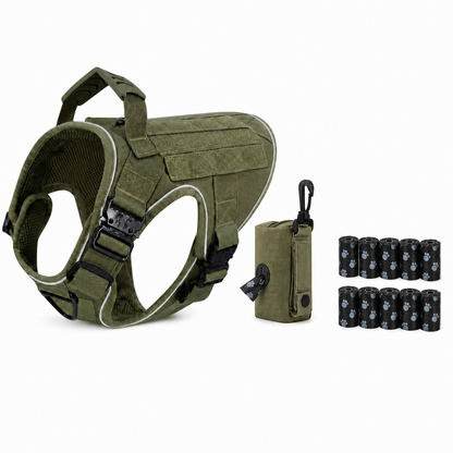 Tactical No-Pull Dog Harness (4 Metal Buckles)