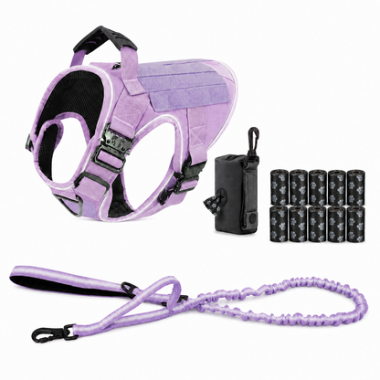 Tactical No-Pull Dog Harness (4 Metal Buckles)