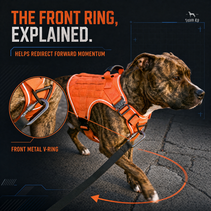 Tactical No-Pull Dog Harness (4 Metal Buckles)