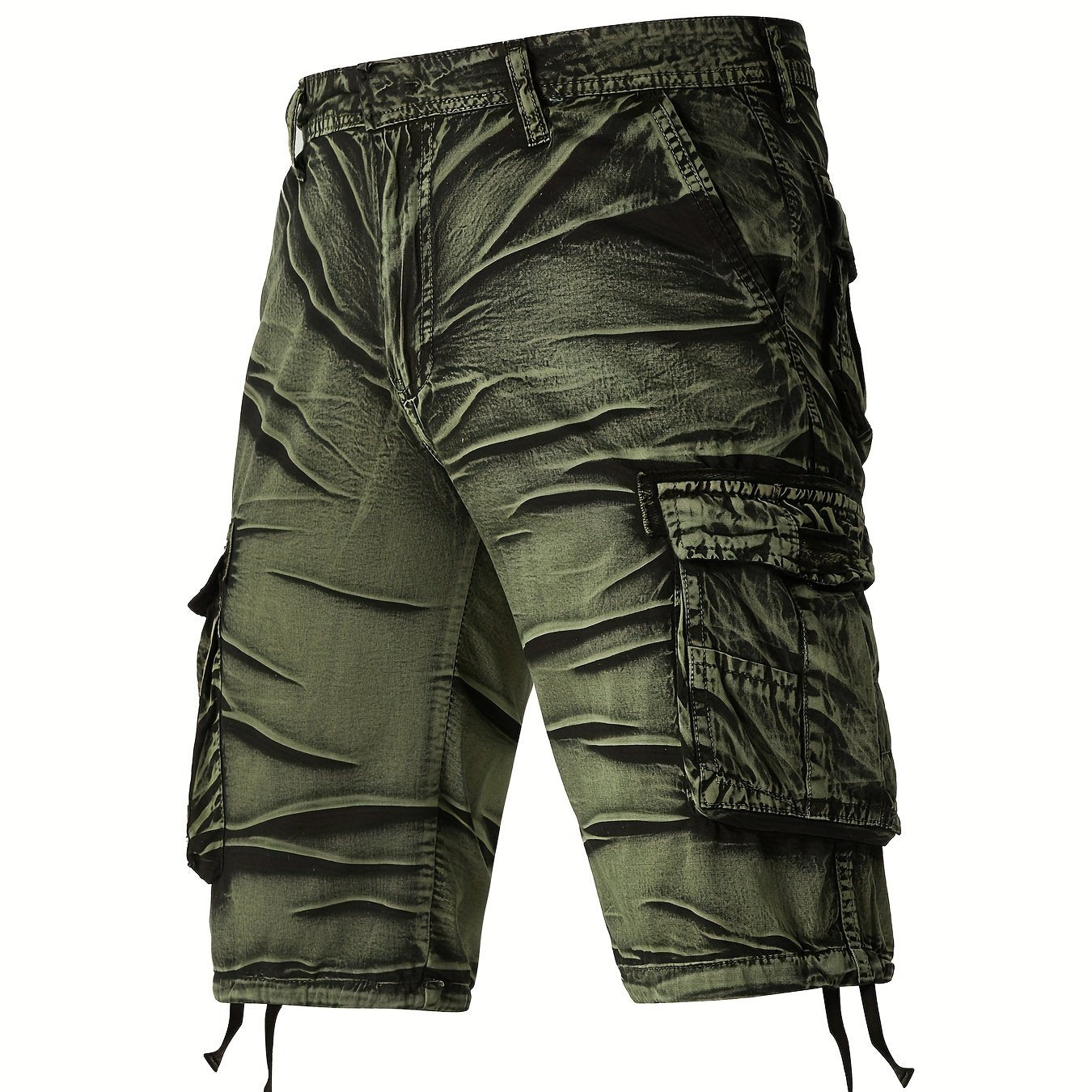 Camo Pattern Cotton Cargo Shorts
