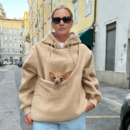 Pet Carrier Hoodie – Hands-Free Wearable Hoodie For Small Dogs & Cats