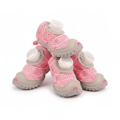 All-Terrain Dog Shoes With Anti-Slip Soles & Dial Adjustment - 4-Pack