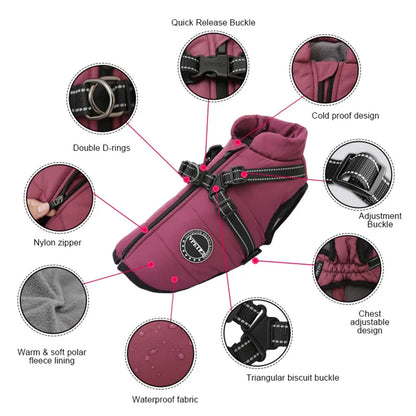 Waterproof Winter Jacket with Built-in Harness - Buy 2 Pcs Enjoy Free Shipping!