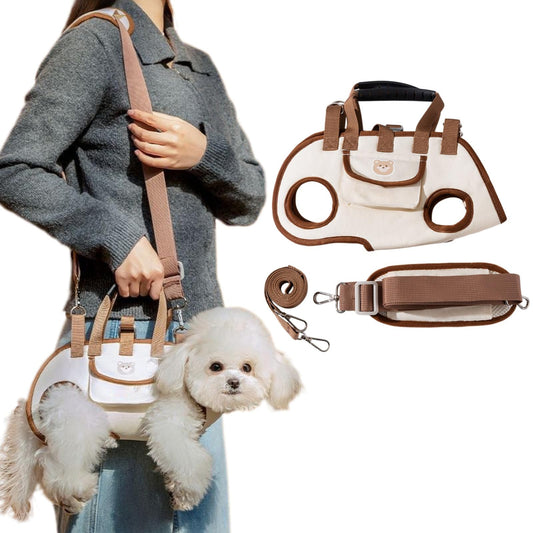 Portable and breathable outdoor pet leash backpack, suitable for cats and dogs