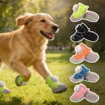 All-Terrain Dog Shoes With Anti-Slip Soles & Dial Adjustment - 4-Pack