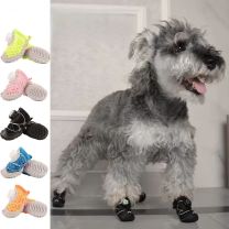 All-Terrain Dog Shoes With Anti-Slip Soles & Dial Adjustment - 4-Pack