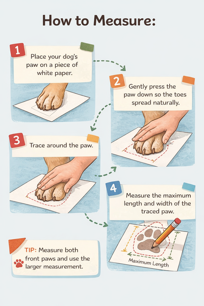 All-Terrain Dog Shoes With Anti-Slip Soles & Dial Adjustment - 4-Pack