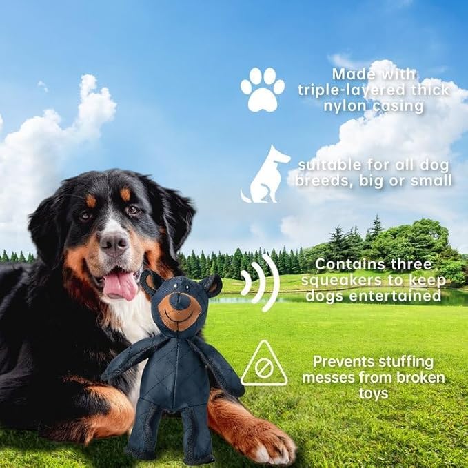 Bear Dog Toy for Dogs, New Robust Bear Dog Toy, Resistant Squeaky Dog Toys for Pets