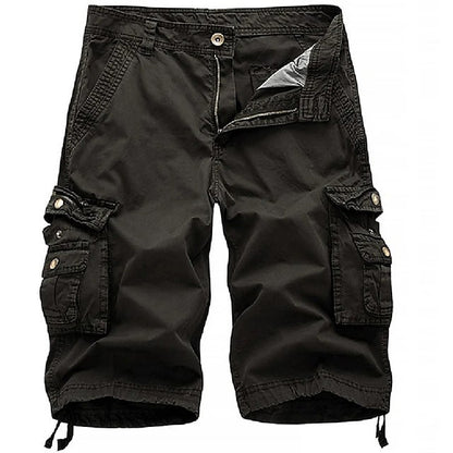 Mens Cargo Shorts Multi Pockets Twill Cargo Shorts