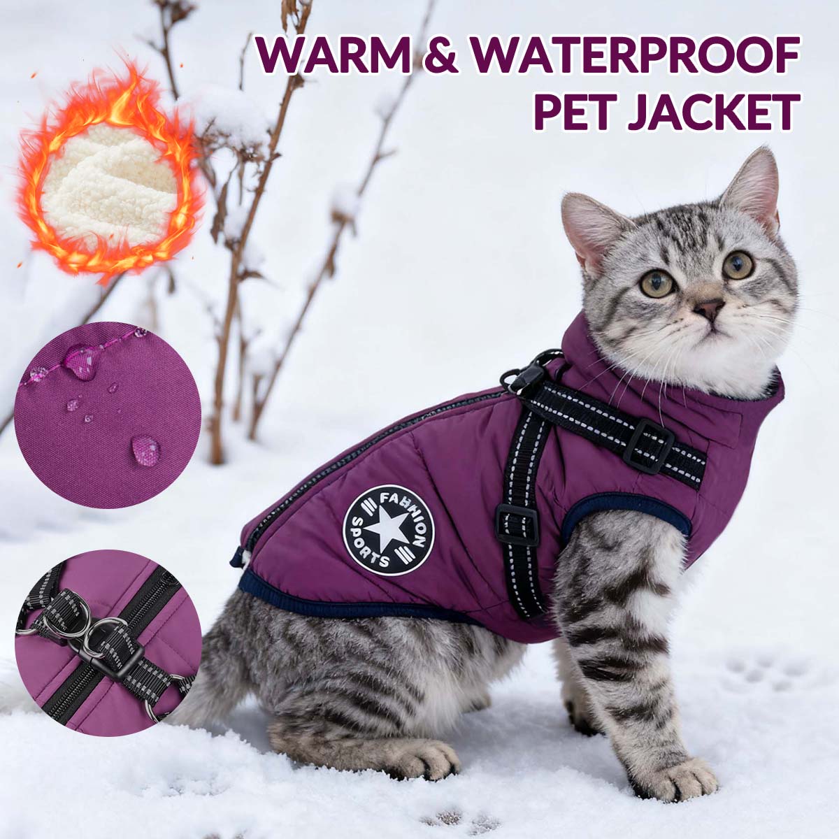 Waterproof Winter Jacket with Built-in Harness - Buy 2 Pcs Enjoy Free Shipping!