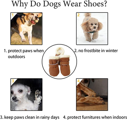 Warm Winter Dog Boots – Anti-Slip Paw Protectors