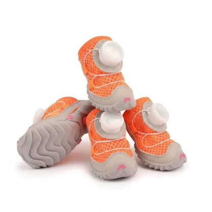 All-Terrain Dog Shoes With Anti-Slip Soles & Dial Adjustment - 4-Pack