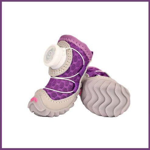 All-Terrain Dog Shoes With Anti-Slip Soles & Dial Adjustment - 4-Pack