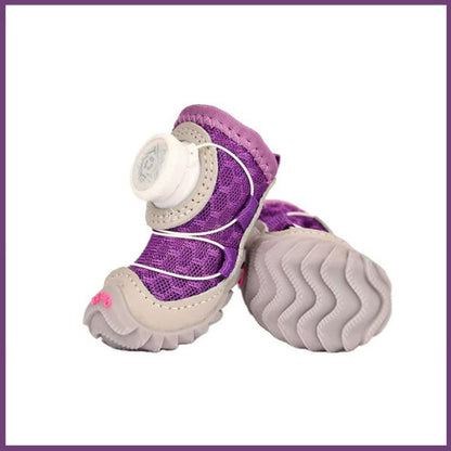 All-Terrain Dog Shoes With Anti-Slip Soles & Dial Adjustment - 4-Pack