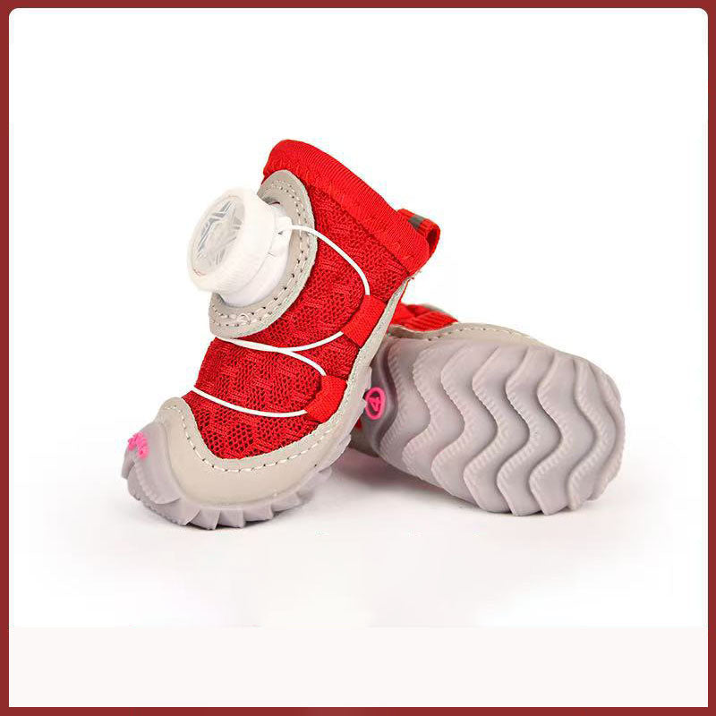 All-Terrain Dog Shoes With Anti-Slip Soles & Dial Adjustment - 4-Pack