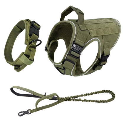 Tactical No-Pull Dog Harness (4 Metal Buckles)