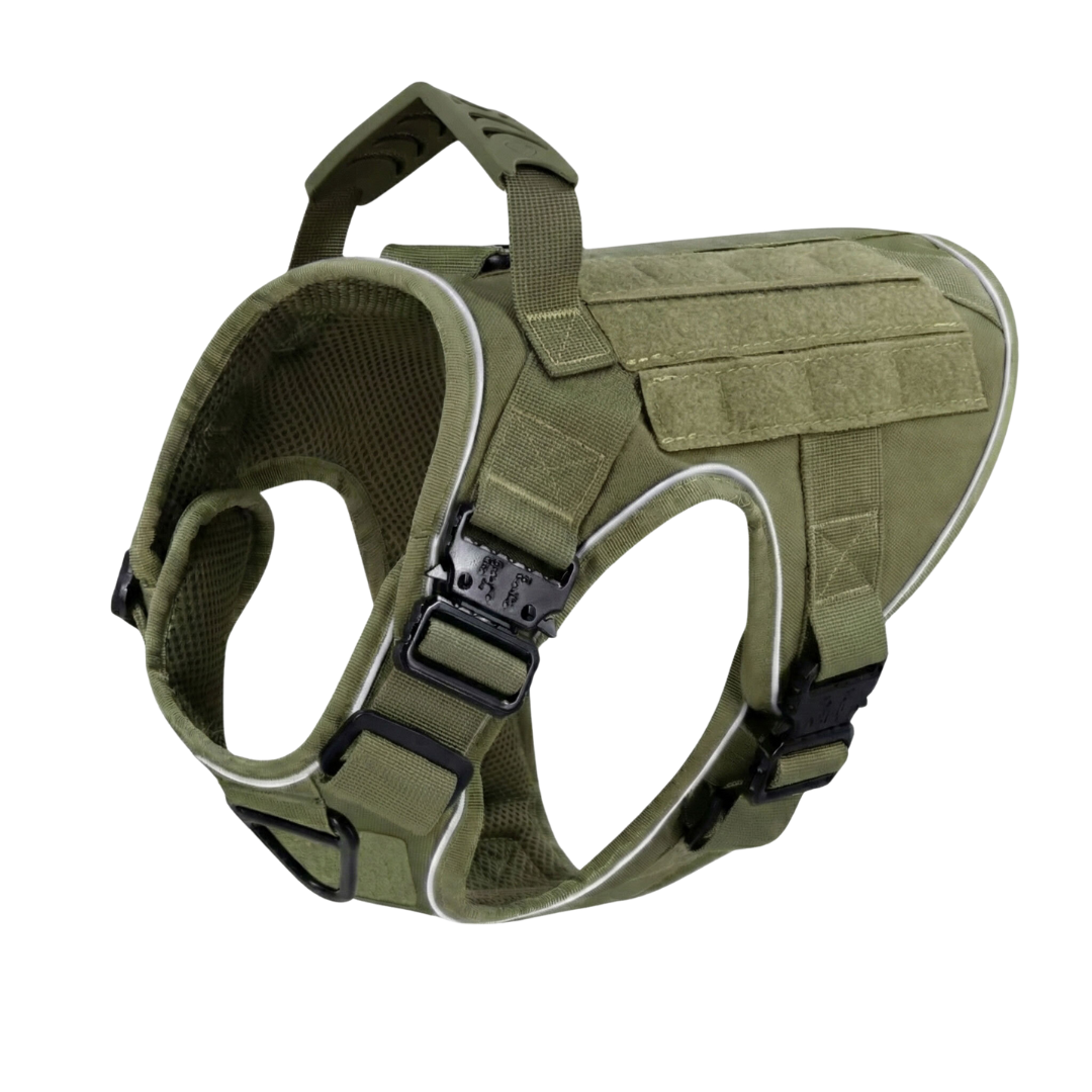 Tactical No-Pull Dog Harness (4 Metal Buckles)