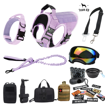 Tactical No-Pull Dog Harness (4 Metal Buckles)
