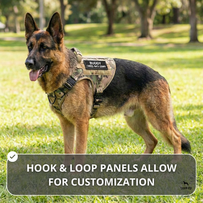 Tactical No-Pull Dog Harness (4 Metal Buckles)