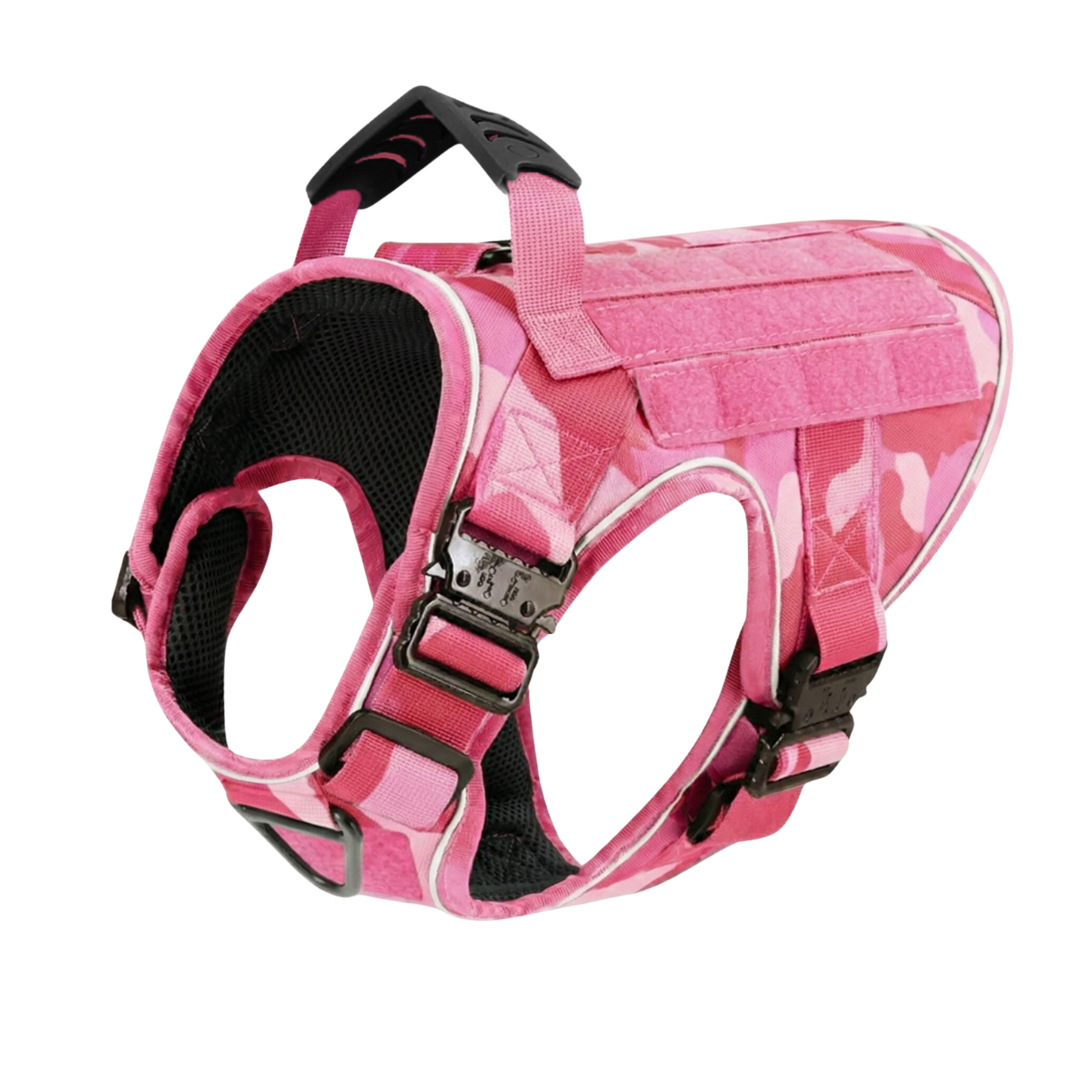 Tactical No-Pull Dog Harness (4 Metal Buckles)
