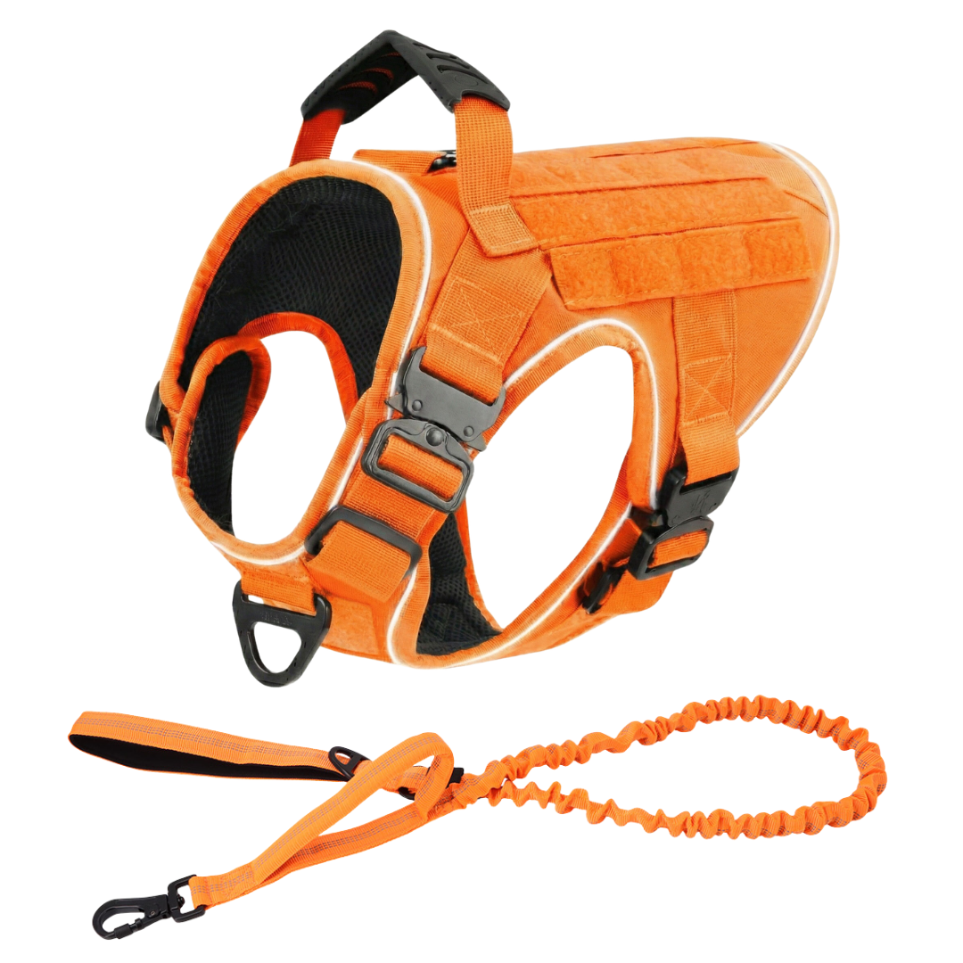 Tactical No-Pull Dog Harness (4 Metal Buckles)