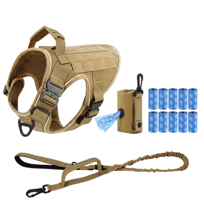 Tactical No-Pull Dog Harness (4 Metal Buckles)