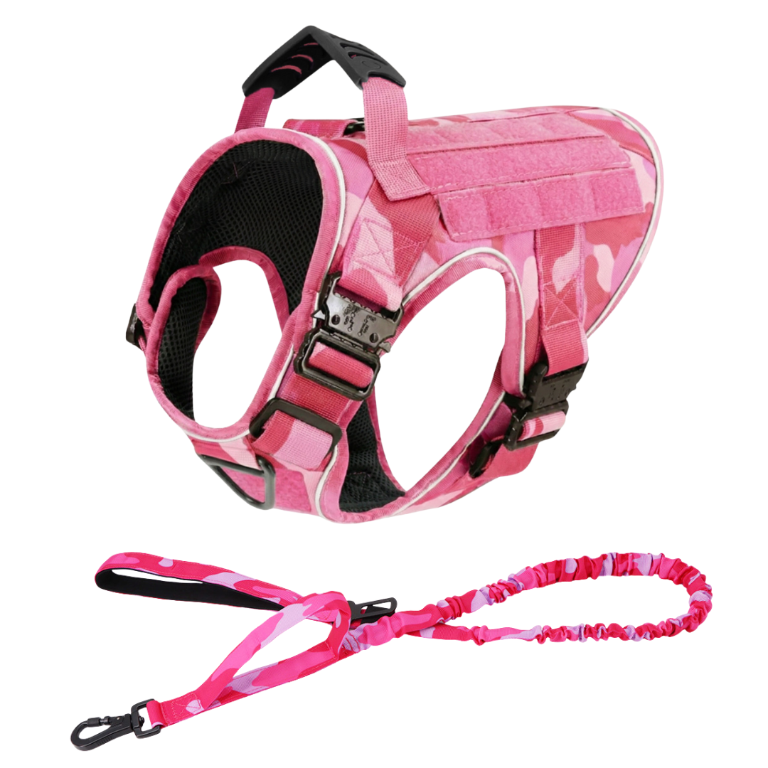 Tactical No-Pull Dog Harness (4 Metal Buckles)
