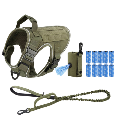 Tactical No-Pull Dog Harness (4 Metal Buckles)