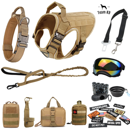 Tactical No-Pull Dog Harness (4 Metal Buckles)