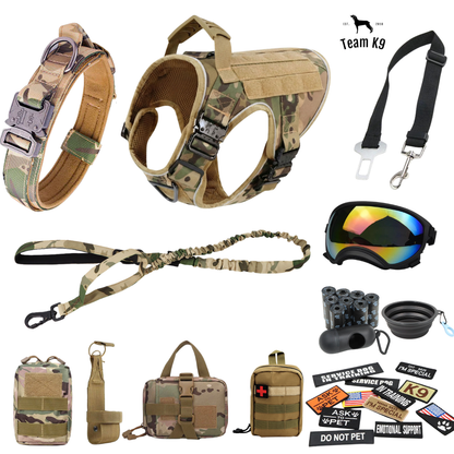 Tactical No-Pull Dog Harness (4 Metal Buckles)