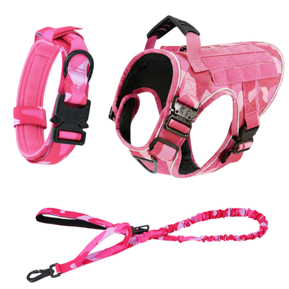 Tactical No-Pull Dog Harness (4 Metal Buckles)