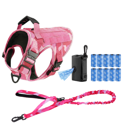 Tactical No-Pull Dog Harness (4 Metal Buckles)