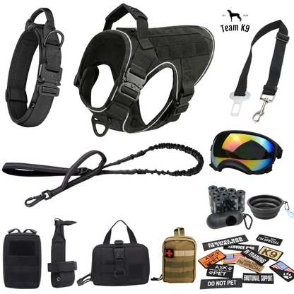 Tactical No-Pull Dog Harness (4 Metal Buckles)