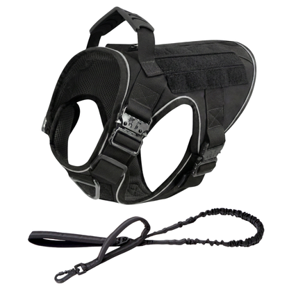 Tactical No-Pull Dog Harness (4 Metal Buckles)