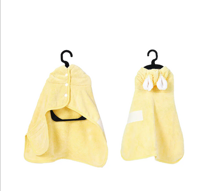 Rabbit Ear Microfiber Dog & Cat Hoodie Bathrobe