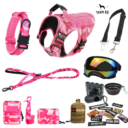 Tactical No-Pull Dog Harness (4 Metal Buckles)