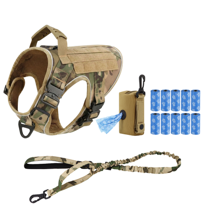 Tactical No-Pull Dog Harness (4 Metal Buckles)