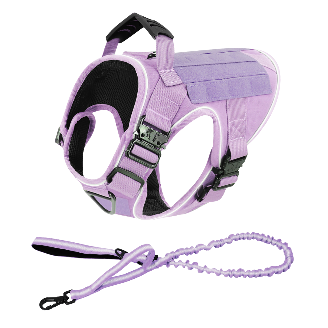 Tactical No-Pull Dog Harness (4 Metal Buckles)