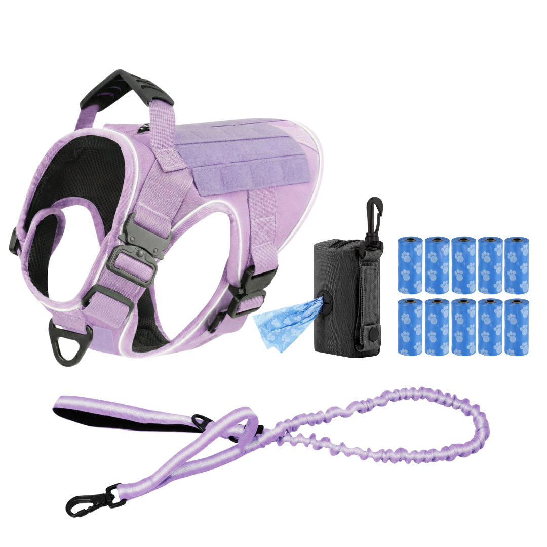 Tactical No-Pull Dog Harness (4 Metal Buckles)