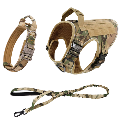 Tactical No-Pull Dog Harness (4 Metal Buckles)